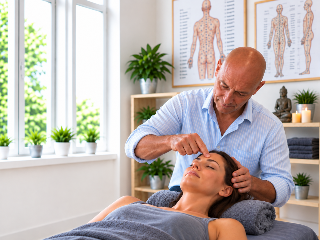 Akupressur und Moxa Therapie